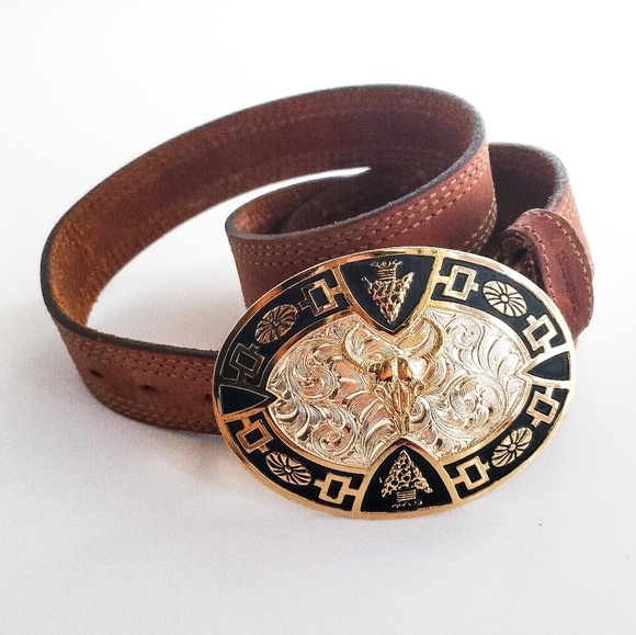 Montana Silversmiths Accessories - Western Bulls Skull Cowboy Cowgirl Belt Buckle